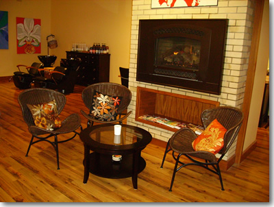Relax prior to your hair styling, massage or manicure appointment.